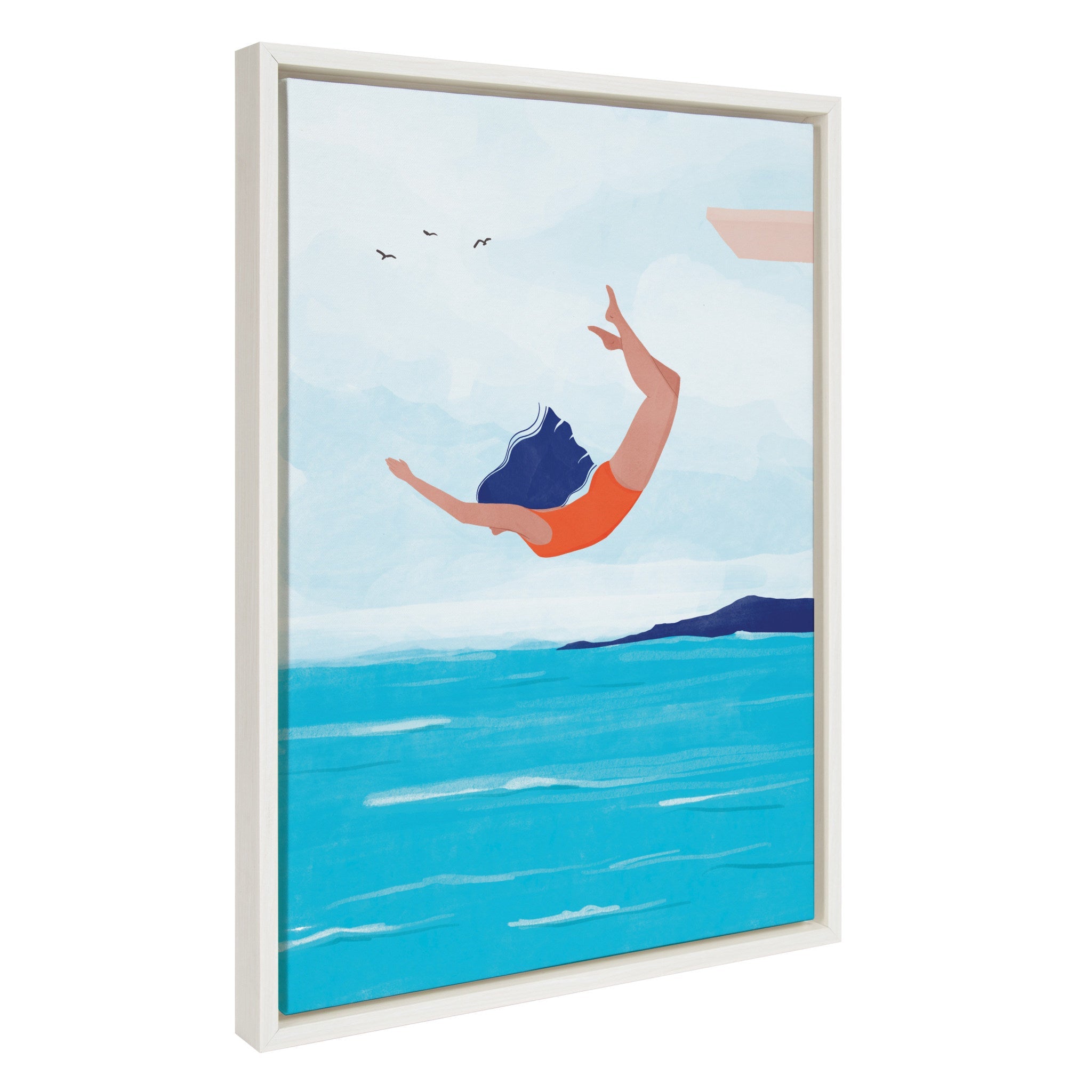 Sylvie Jump Framed Canvas by kateandlaurel - product image 2 for Resin Society