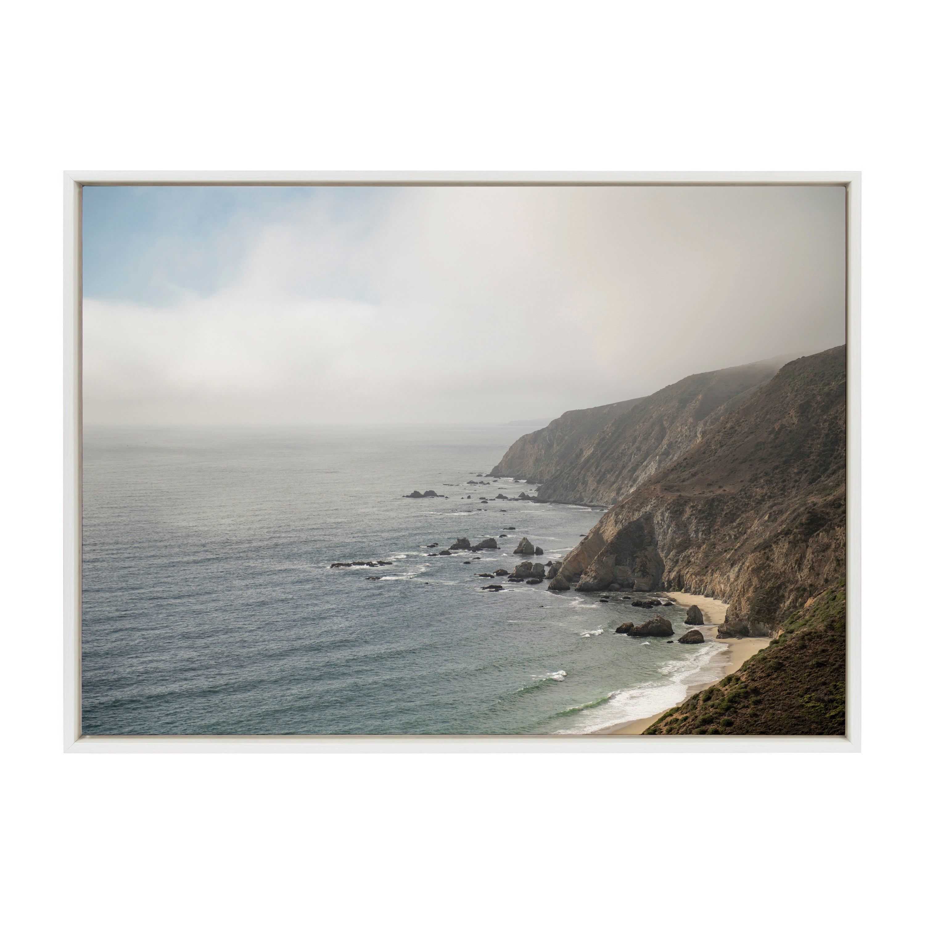 Sylvie Wild Coast No 2 Framed Canvas by kateandlaurel - product image 2 for Resin Society