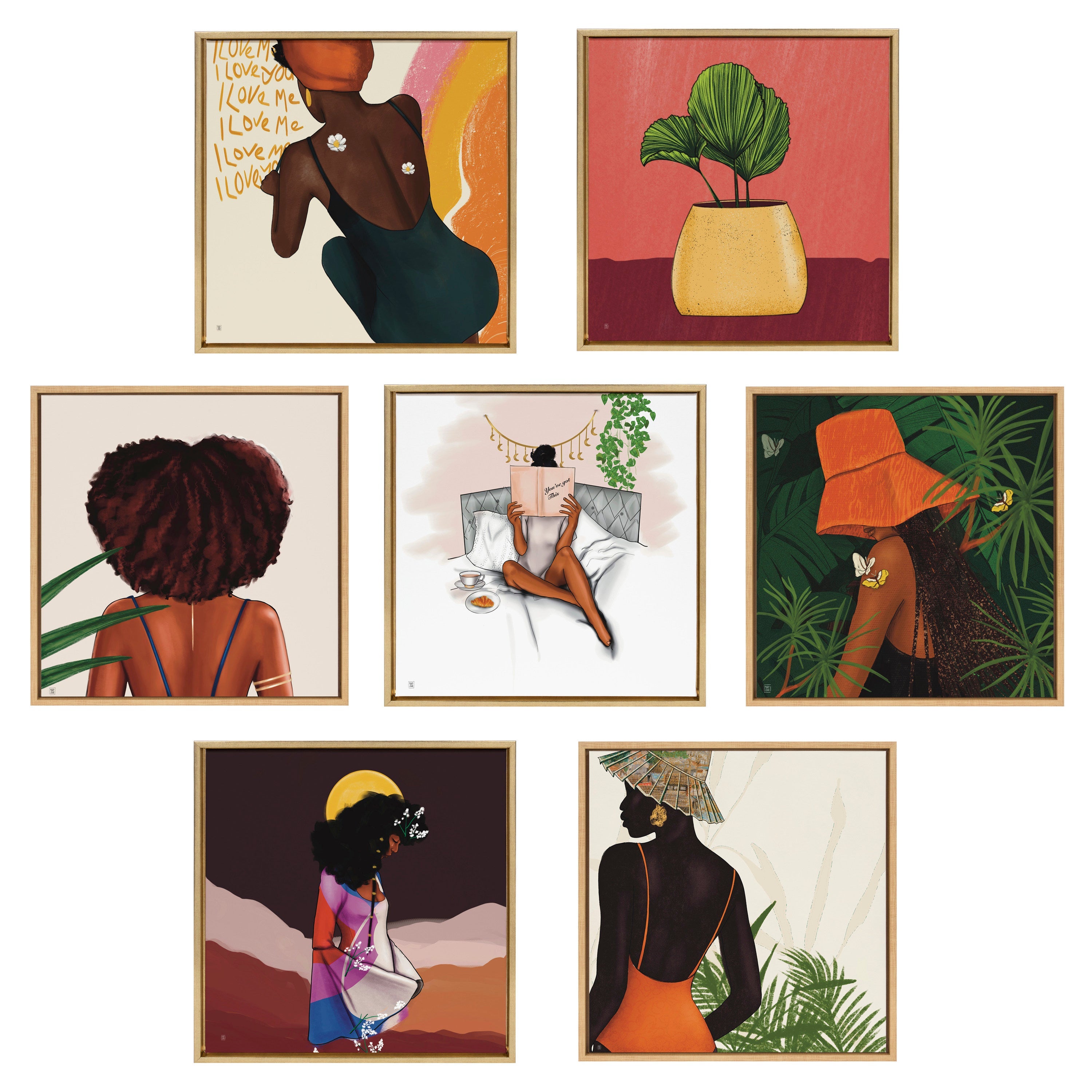 Sylvie So So Tropical Framed Canvas by kateandlaurel - product image 12 for Resin Society