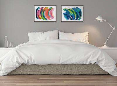 Sylvie Bright Abstract Framed Canvas
