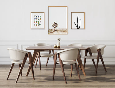 Sylvie Lone Joshua Tree, Group of Cacti and Film Grain Cactus 1 Framed Canvas Art Set by Various Artists
