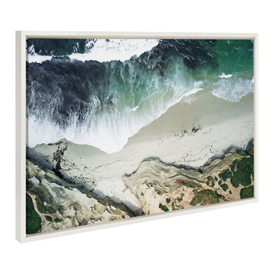 Sylvie La Jolla Curves Framed Canvas by Rachel Bolgov by kateandlaurel - product image 2 for Resin Society