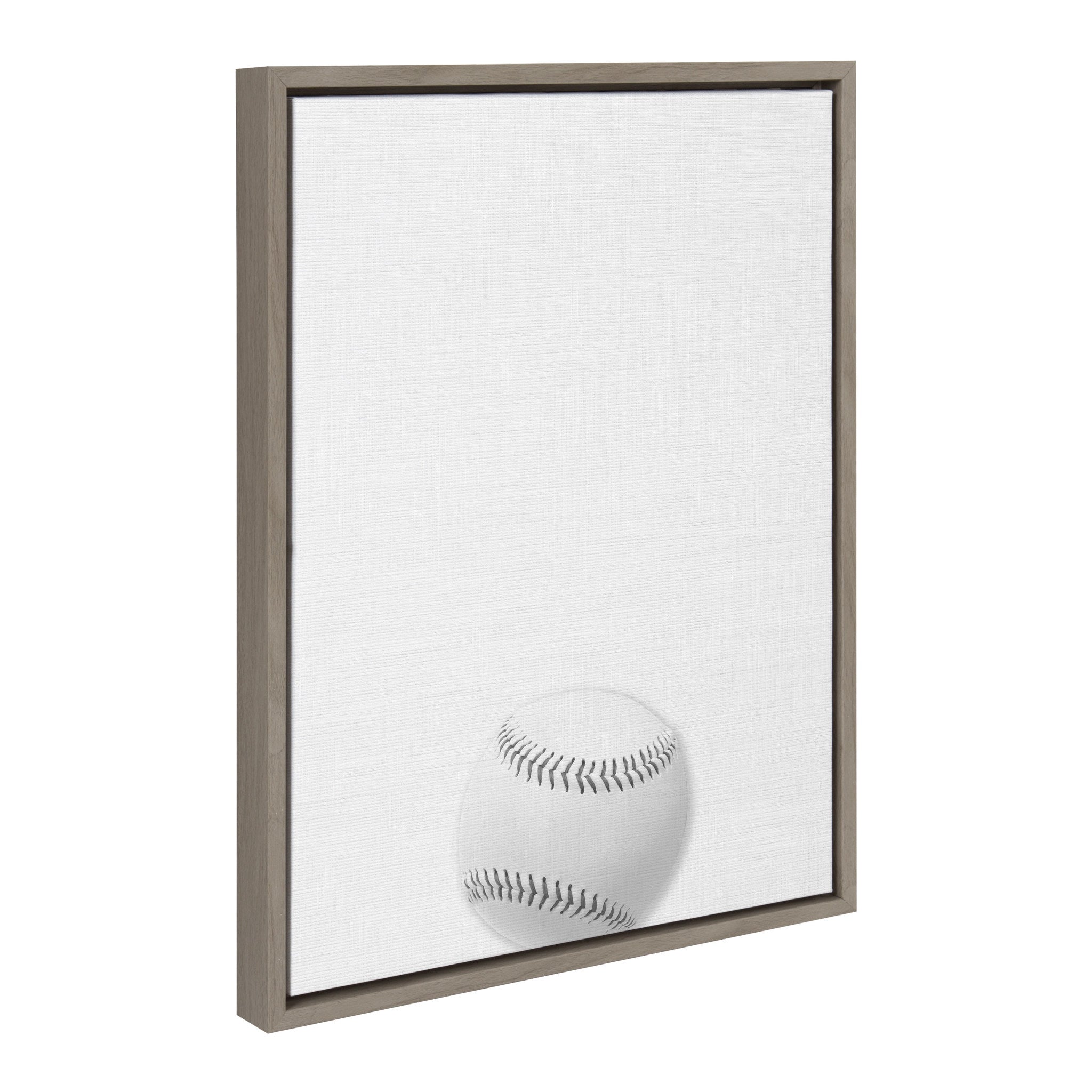 Sylvie Baseball Portrait Framed Canvas, Gray 18x24 by kateandlaurel - product image 2 for Resin Society
