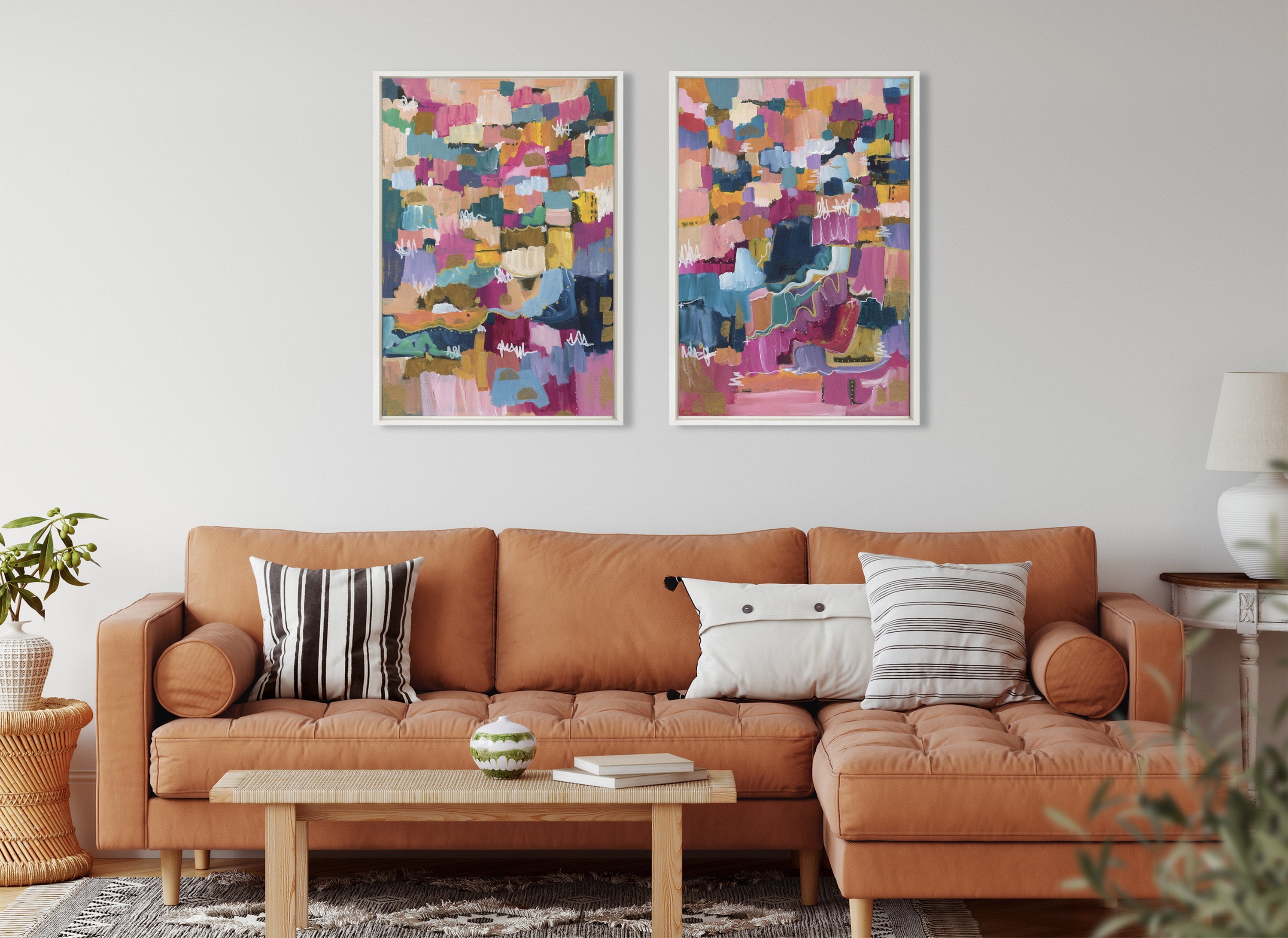 Sylvie Applause Framed Canvas Set by Leah Nadeau by kateandlaurel - product image 10 for Resin Society