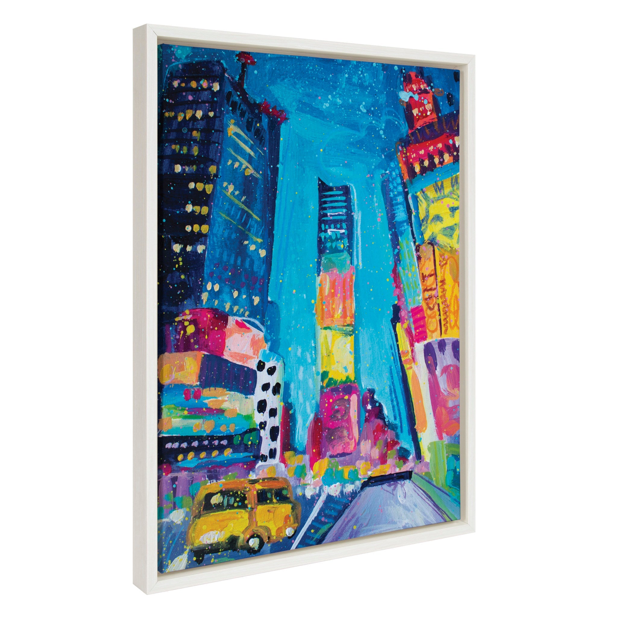 Sylvie Time Square Study No 4 Framed Canvas by Rachel Christopoulos by kateandlaurel - product image 2 for Resin Society