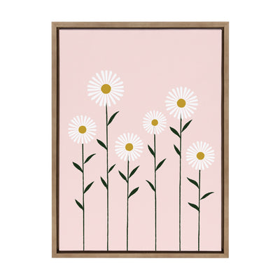 Sylvie Daisies Framed Canvas by kateandlaurel - main product image for Resin Society