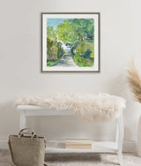 Sylvie The Lane and Sea Framed Canvas by kateandlaurel - product image 5 for Resin Society