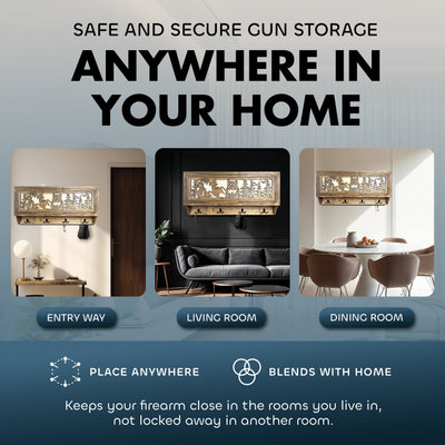 Wolf in the Wild Hidden Gun Storage by Bellewood Designs - product image 3 for Resin Society
