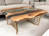 Custom Resin River Walnut Coffee Table by Gizz - product image 5 for Resin Society