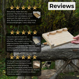 Handcrafted wooden bench hook for carving and chiseling by Sharky Forged Steel Tools