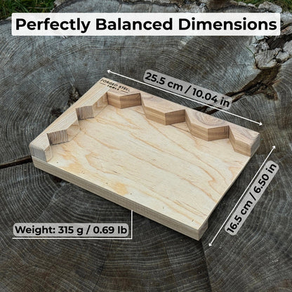 Handcrafted wooden bench hook for carving and chiseling by Sharky Forged Steel Tools