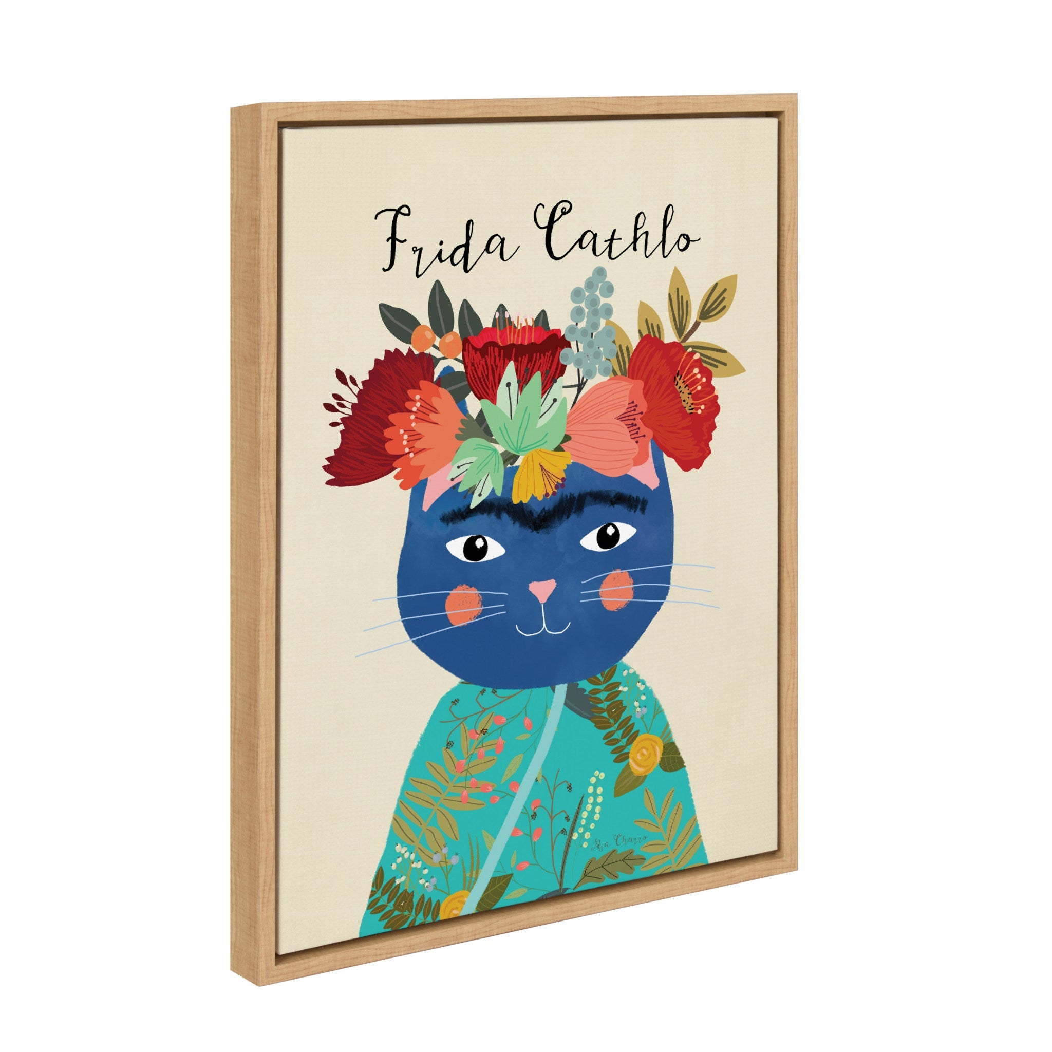 Sylvie Frida Cathlo Framed Canvas by Mia Charro by kateandlaurel - product image 2 for Resin Society