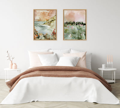 Sylvie Landscape 01 Framed Canvas by Annie Quigley