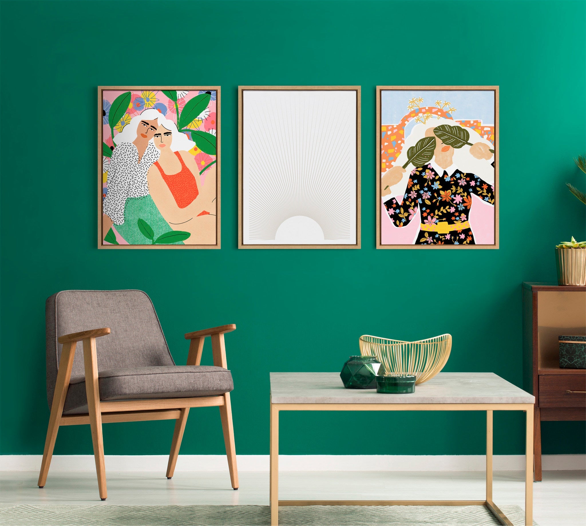Sylvie I Can't See You Framed Canvas by kateandlaurel - product image 8 for Resin Society