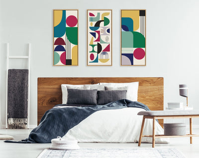 Sylvie MCM Pattern 02 Framed Canvas by Rachel Lee of My Dream Wall