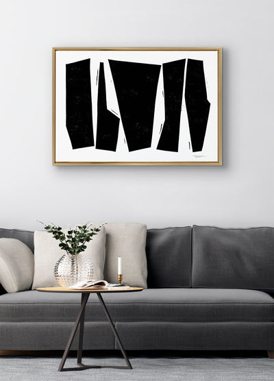 Sylvie Colliding Shapes Framed Canvas by kateandlaurel - product image 12 for Resin Society