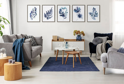 Sylvie Botanical Fern Indigo Framed Canvas by kateandlaurel - product image 6 for Resin Society