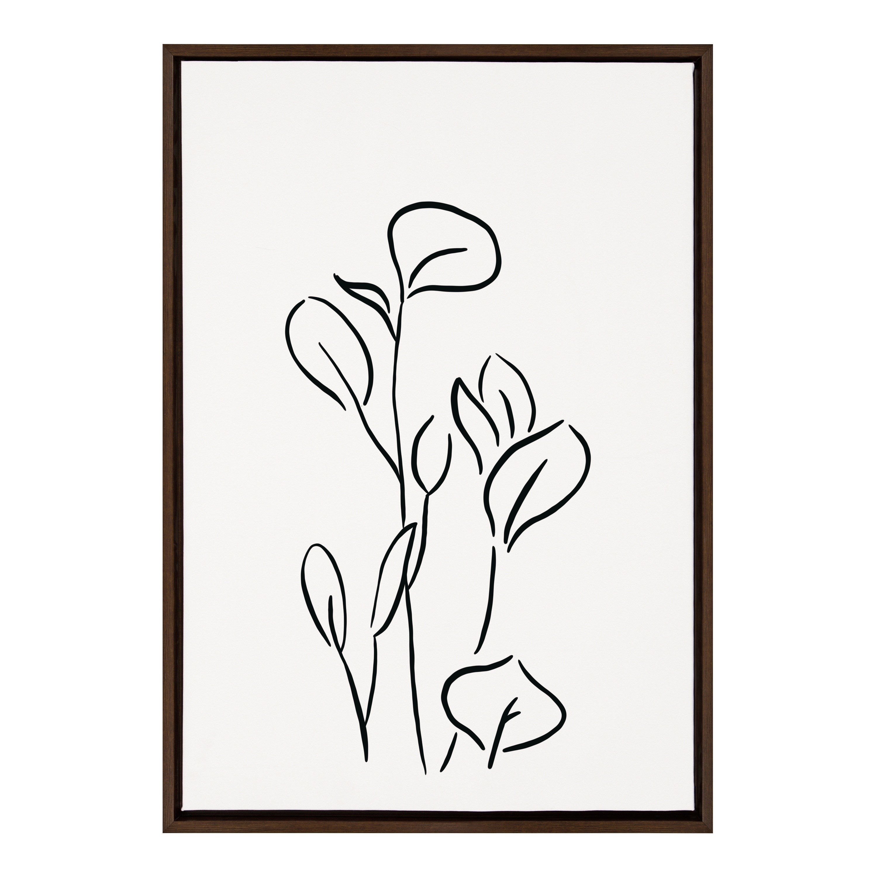 Sylvie Botanical Sketch Print No 3 Framed Canvas by kateandlaurel - main product image for Resin Society