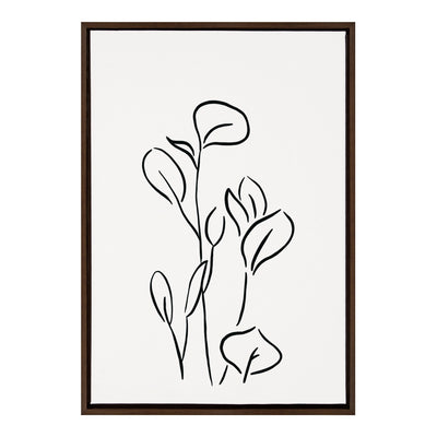 Sylvie Botanical Sketch Print No 3 Framed Canvas by kateandlaurel - main product image for Resin Society
