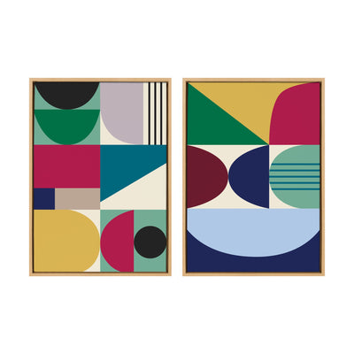 Sylvie MCM Pattern 10 and 11 Framed Canvas by kateandlaurel - product image 2 for Resin Society