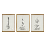 Sylvie Minimalist Evergreen Trees Framed Canvas Set by The Creative by kateandlaurel - product image 7 for Resin Society