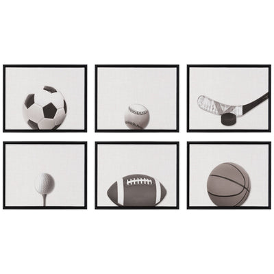 Sylvie Horizontal Golf Ball Portrait Framed Canvas, Black 18x24 by kateandlaurel - product image 6 for Resin Society