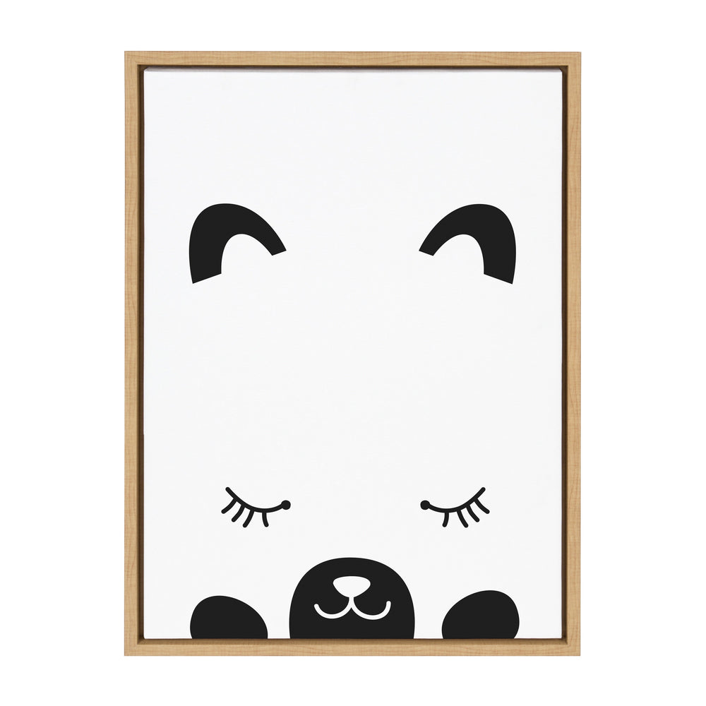 Sylvie Modern Baby Bear Framed Canvas by kateandlaurel - main product image for Resin Society
