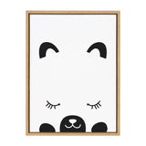 Sylvie Modern Baby Bear Framed Canvas by kateandlaurel - main product image for Resin Society