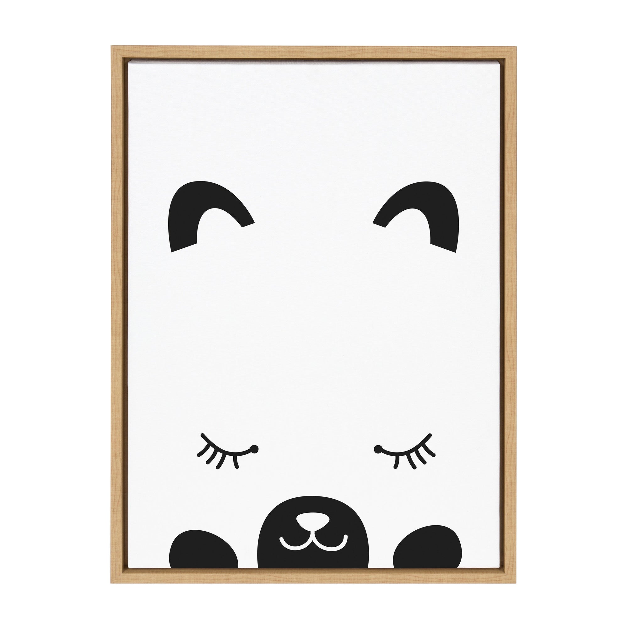 Sylvie Modern Baby Bear Framed Canvas by kateandlaurel - main product image for Resin Society
