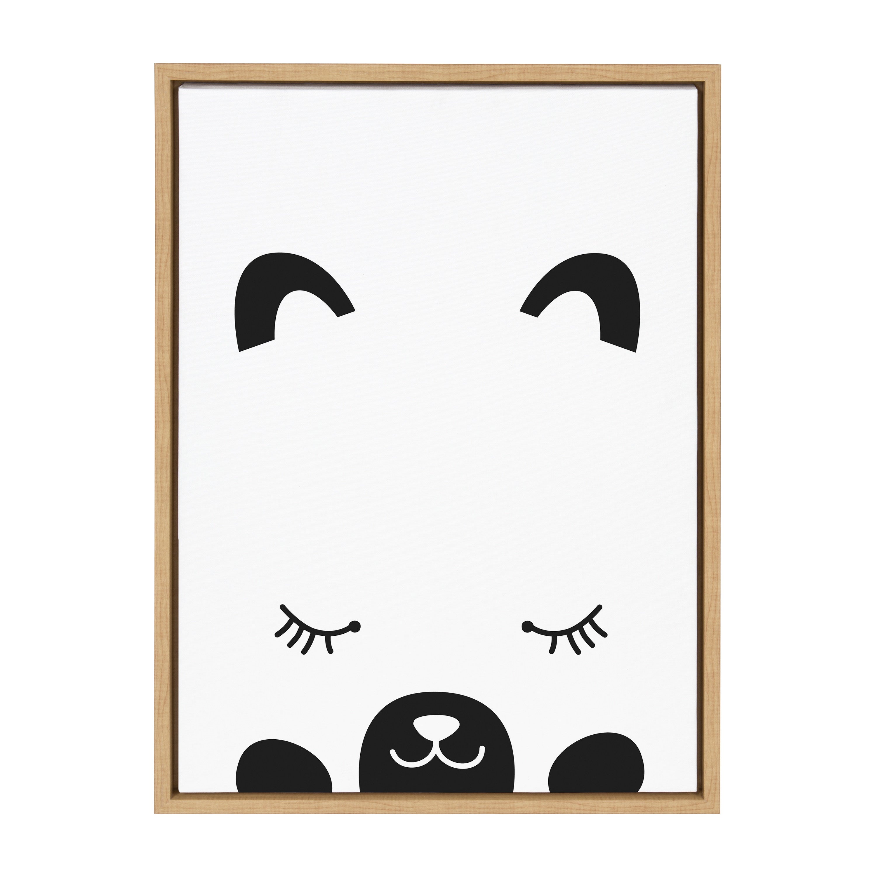 Sylvie Modern Baby Bear Framed Canvas by kateandlaurel - main product image for Resin Society