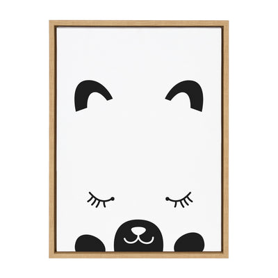 Sylvie Modern Baby Bear Framed Canvas by kateandlaurel - main product image for Resin Society