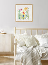 Sylvie Flowers and Ferns Framed Canvas by kateandlaurel - product image 18 for Resin Society