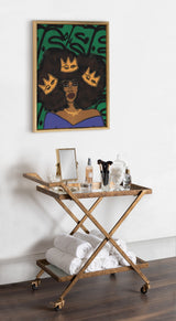 Sylvie Wear Your Crown Framed Canvas by kateandlaurel - product image 4 for Resin Society