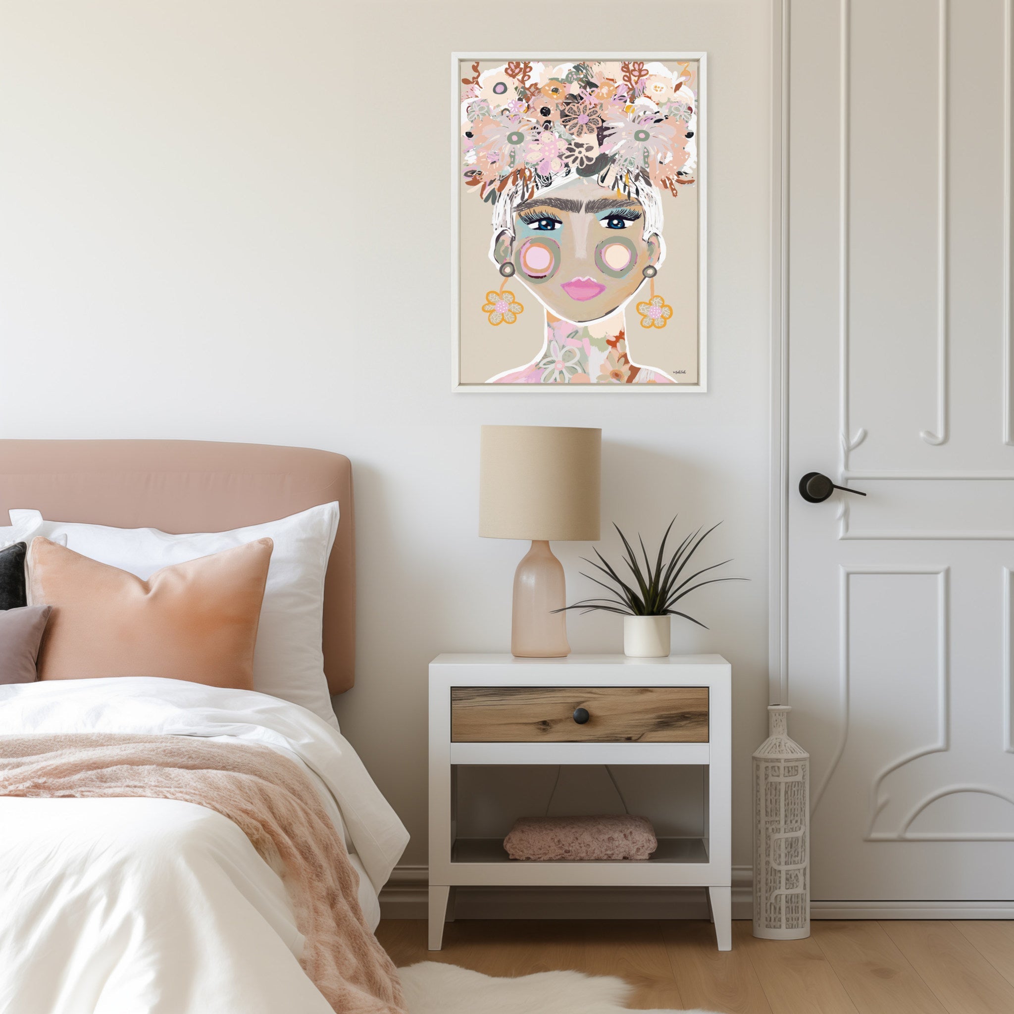 Sylvie Frida Frollae Framed Canvas by Inkheart Designs