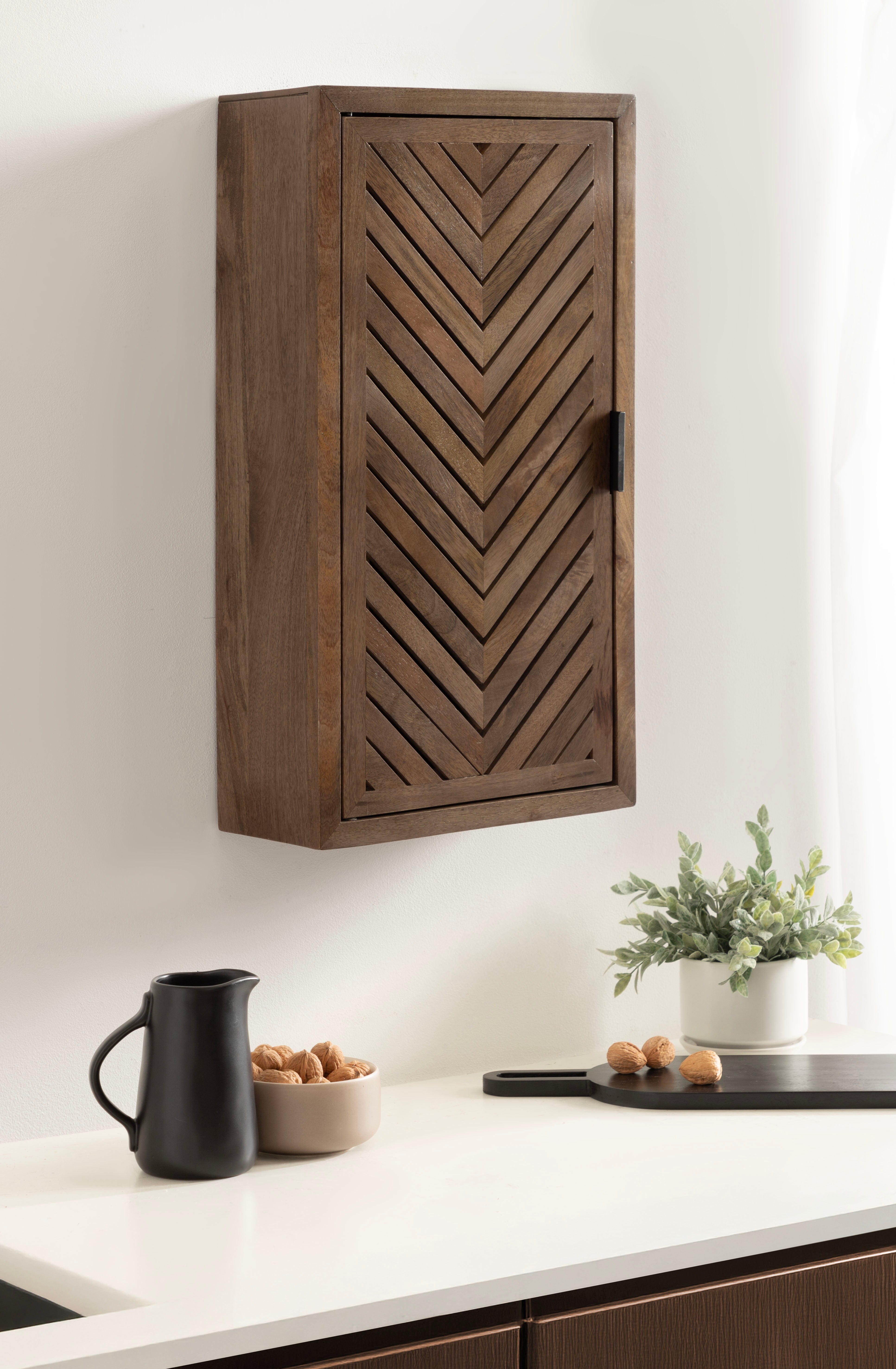 Mezzeta Tall Wood Bath Cabinet