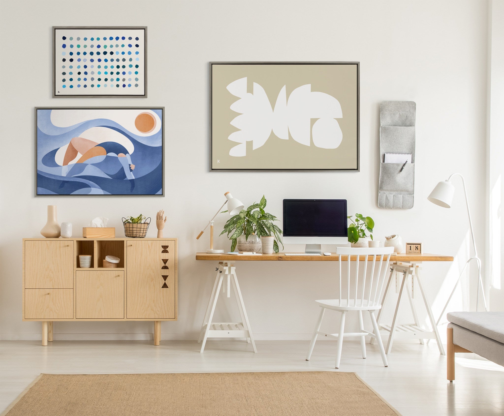 Sylvie Meditation 5 Framed Canvas by kateandlaurel - product image 6 for Resin Society