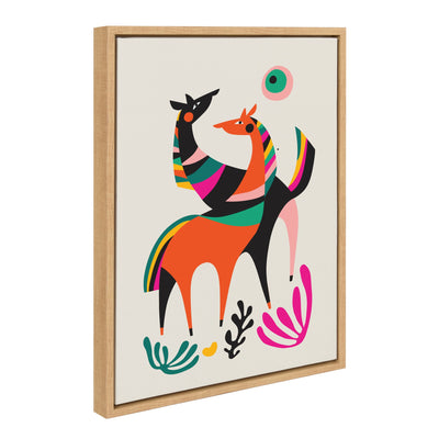Sylvie Dancing Horses Framed Canvas by Rachel Lee of My Dream Wall by kateandlaurel - product image 2 for Resin Society
