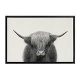 Sylvie Hey Dude Highland Cow Framed Linen Canvas by kateandlaurel - product image 2 for Resin Society