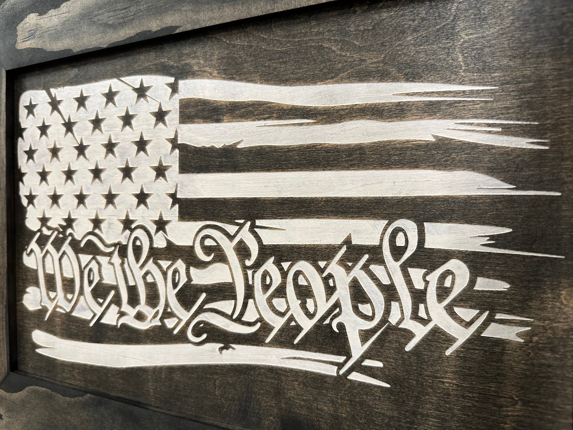 American Flag Gun Cabinet We The People Decorative and Secure Hidden by Bellewood Designs - product image 10 for Resin Society