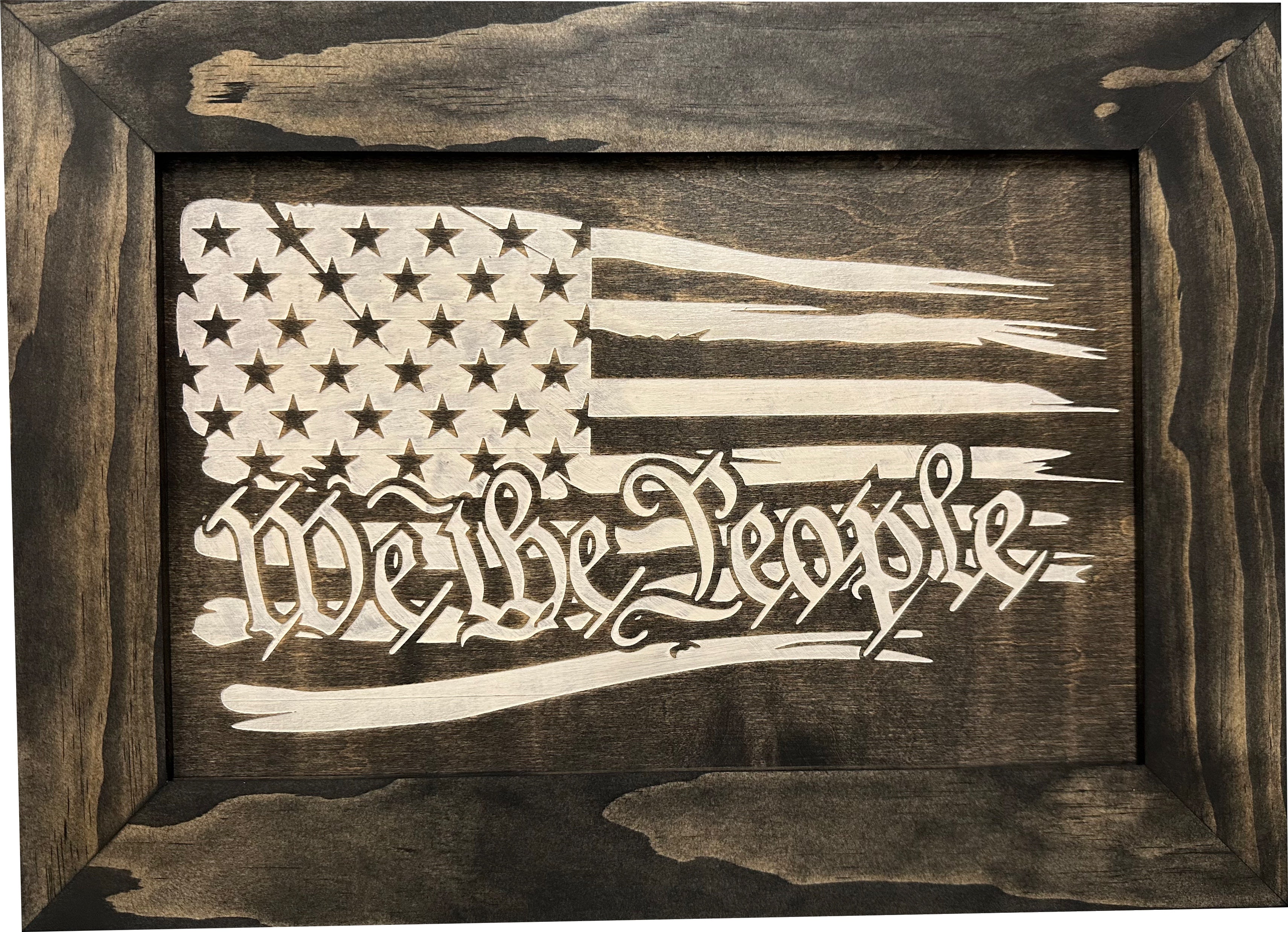 American Flag Gun Cabinet We The People Decorative and Secure Hidden by Bellewood Designs - product image 3 for Resin Society