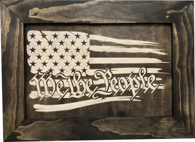 American Flag Gun Cabinet We The People Decorative and Secure Hidden by Bellewood Designs - product image 3 for Resin Society