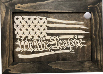 American Flag Gun Cabinet We The People Decorative and Secure Hidden by Bellewood Designs - product image 4 for Resin Society