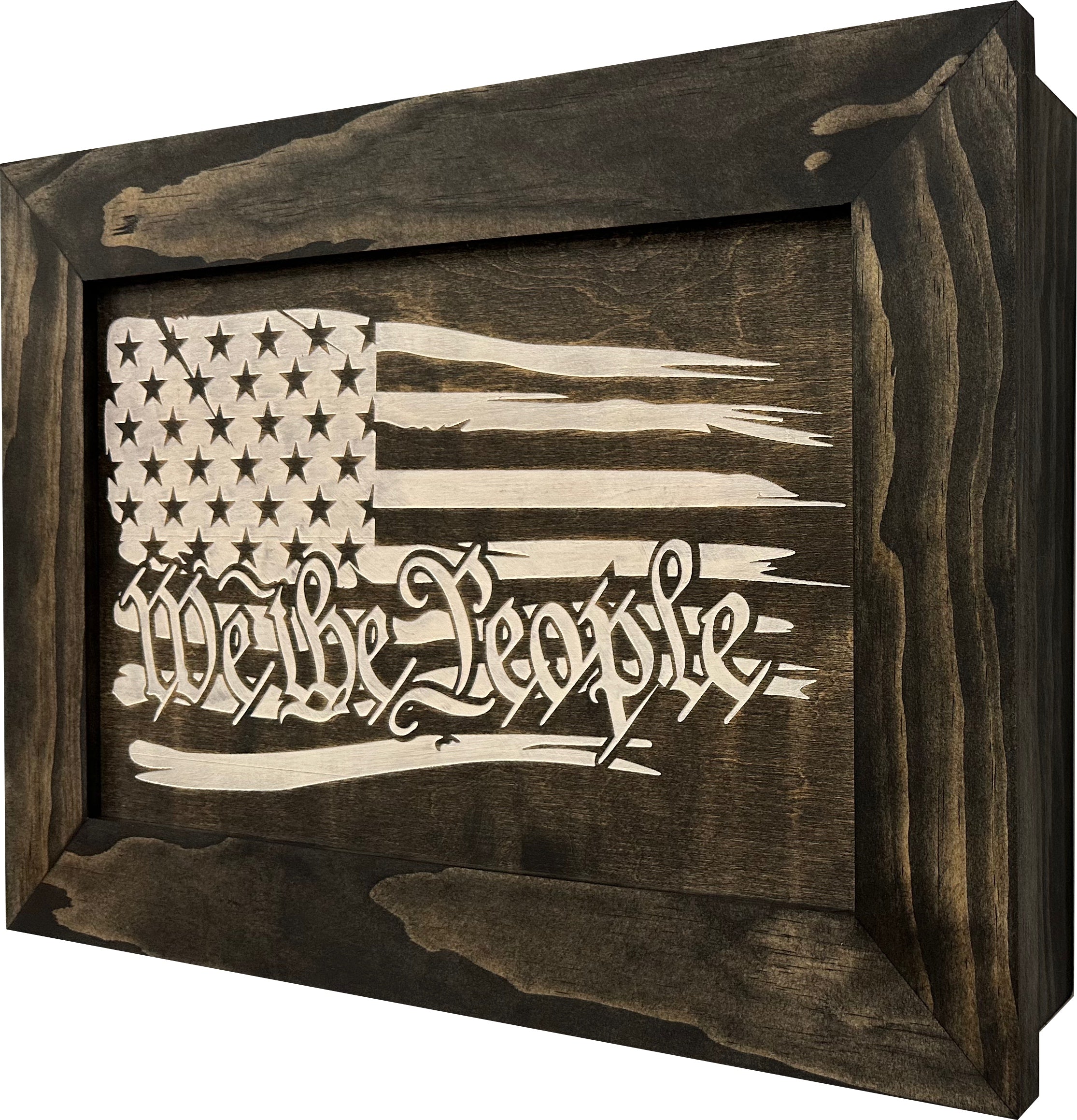 American Flag Gun Cabinet We The People Decorative and Secure Hidden by Bellewood Designs - product image 9 for Resin Society