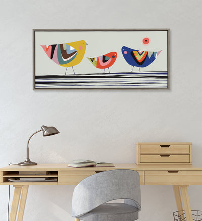 Sylvie Family Tree 3 Birds Framed Canvas by kateandlaurel - product image 4 for Resin Society