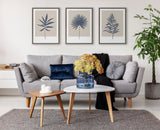 Sylvie Muted Tan and Blue Colorblock Botanical Fern Framed Canvas by kateandlaurel - product image 17 for Resin Society