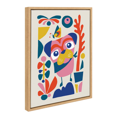 Sylvie Mid Century Modern Pug Framed Canvas by kateandlaurel - product image 2 for Resin Society