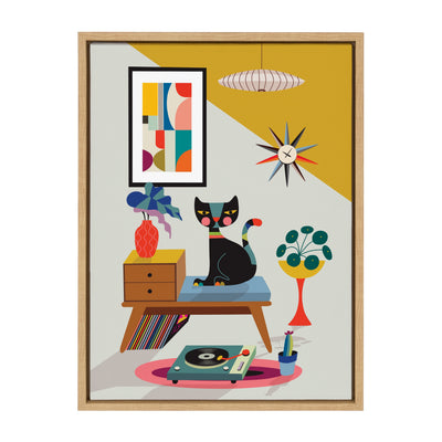 Sylvie Record Player Framed Canvas by kateandlaurel - product image 7 for Resin Society