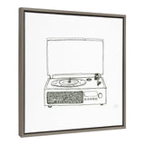 Sylvie Victrola Record Player Framed Canvas by kateandlaurel - product image 2 for Resin Society
