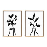 Sylvie Modern Botanical Framed Canvas Set by The Creative Bunch Studio by kateandlaurel - product image 10 for Resin Society