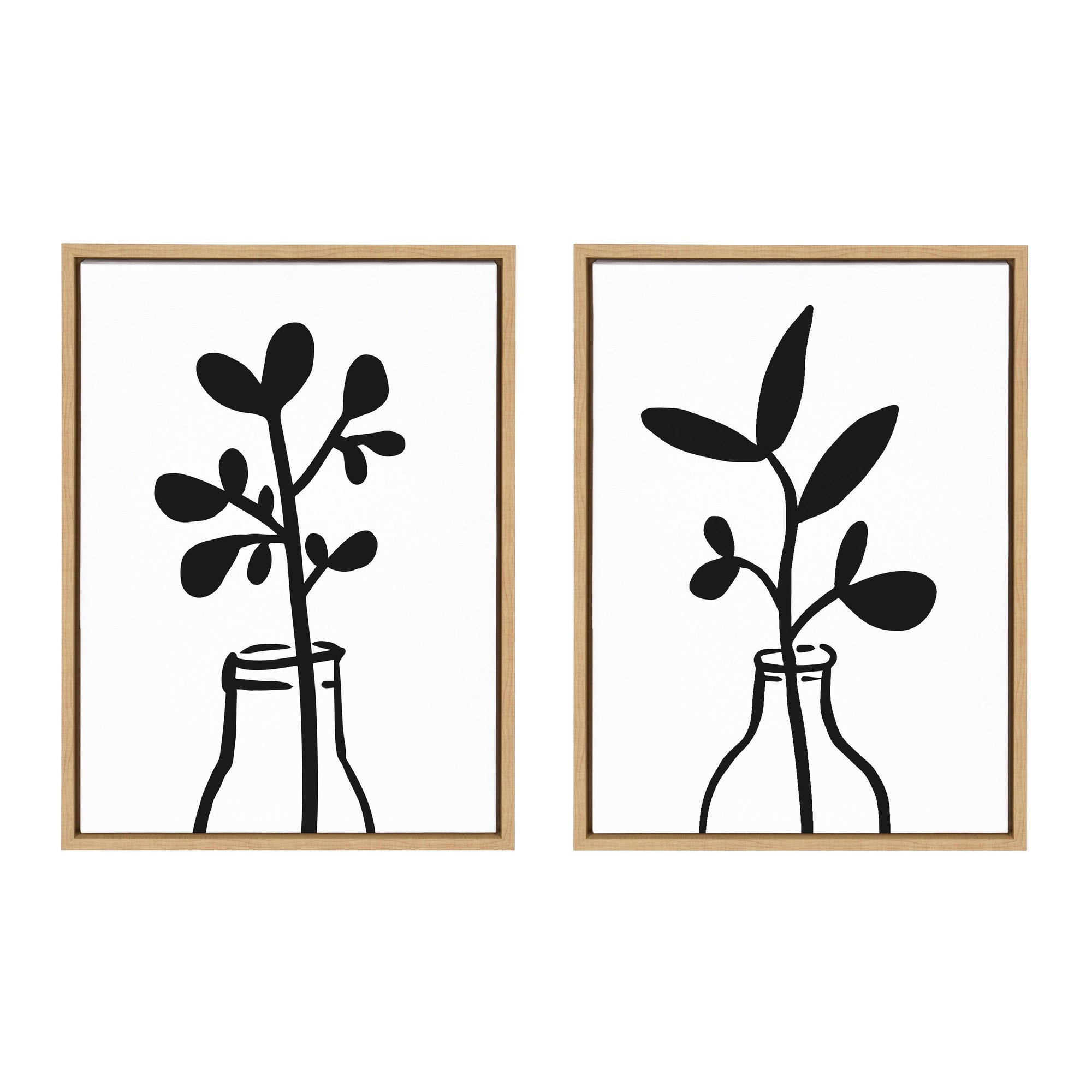 Sylvie Modern Botanical Framed Canvas Set by The Creative Bunch Studio by kateandlaurel - product image 10 for Resin Society